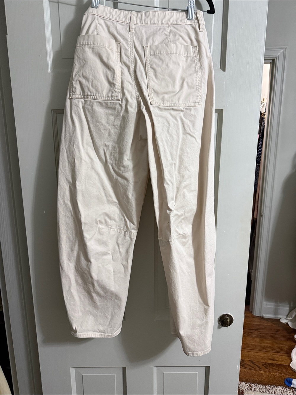 GAP High-Rise Barrel Utility Pants - Cream - Picture 4 of 4
